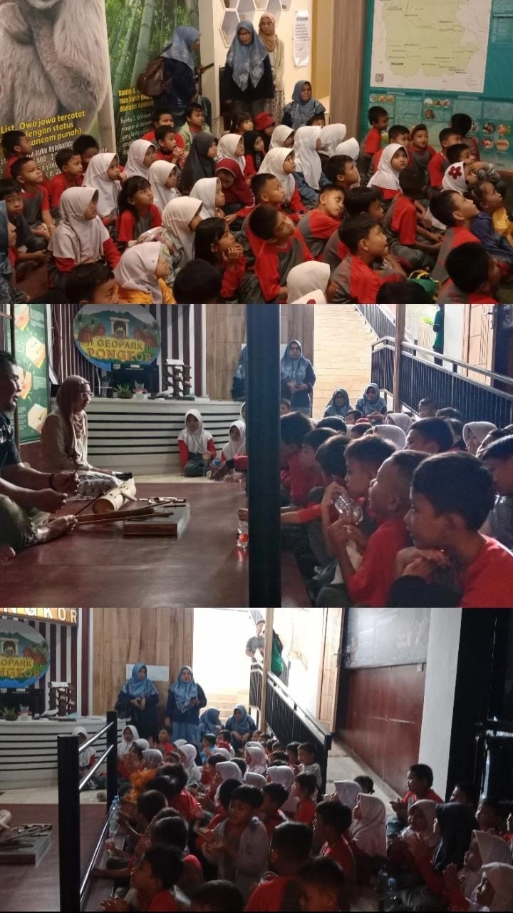 Giat 100 Anak SD di Geopark Information Center