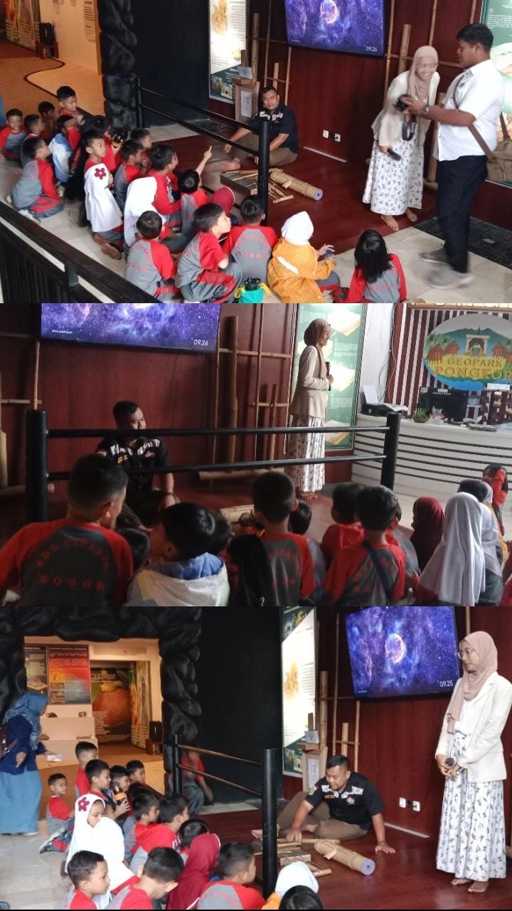 Giat 100 Anak SD di Geopark Information Center